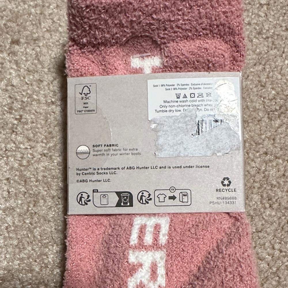 Hunter Soft Pink and White Casual Socks - Picture 4 of 4